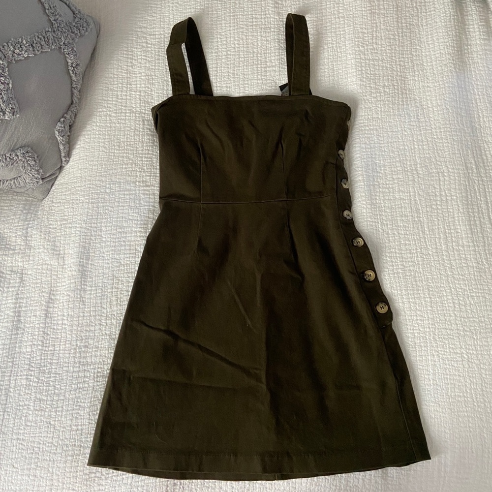 Mini army green dress